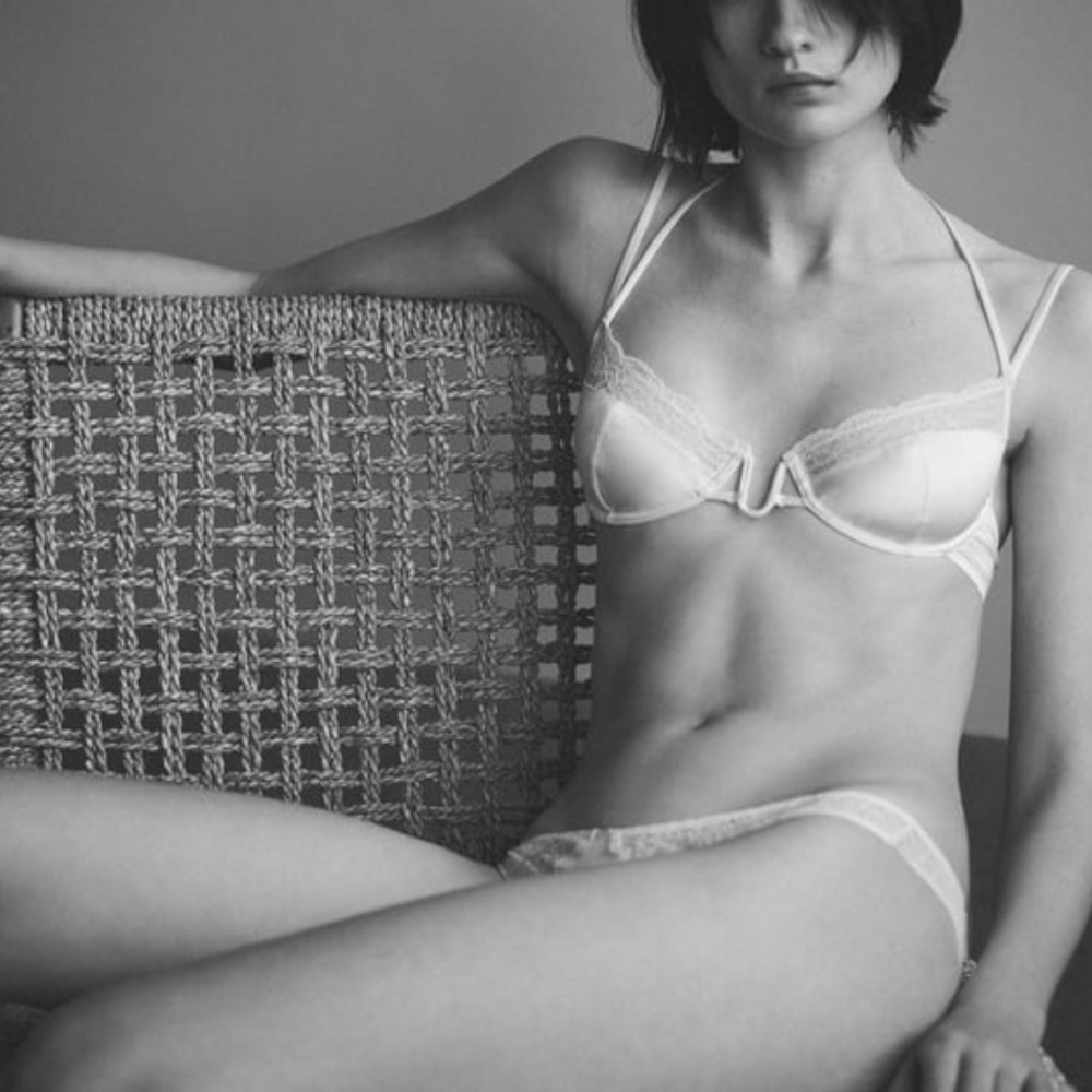 NWT Zara satin effect lace bra 34b
